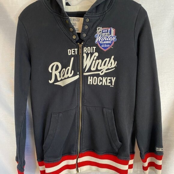 CCM NHL 2014  Winter Classic Detroit Red Wings Hoodie Ladies Med Black /Red - Picture 14 of 14
